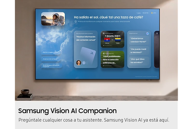 Samsung M75H 4K de 55 pulgadas, perspectiva izquierda
