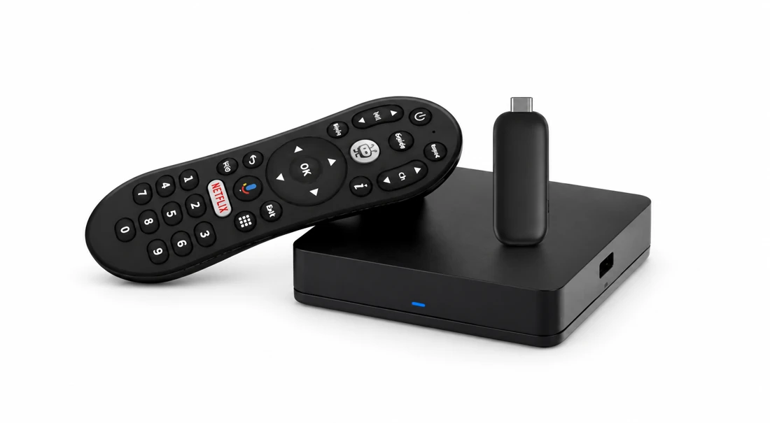 Composición aportada de equipo de televisión, control y dispositivo HDMI